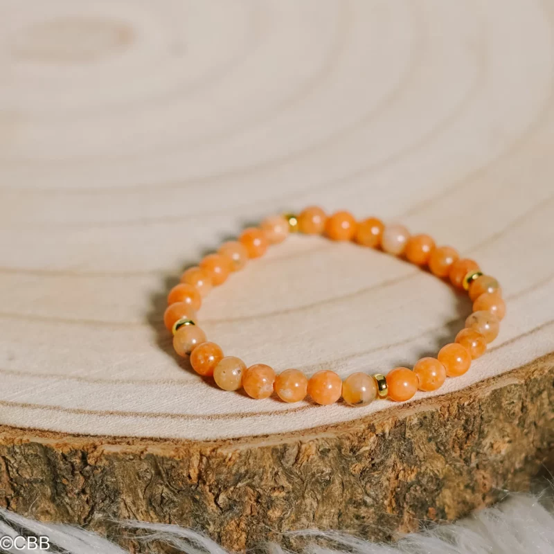 Bracelet Aventurine Orange 6 mm