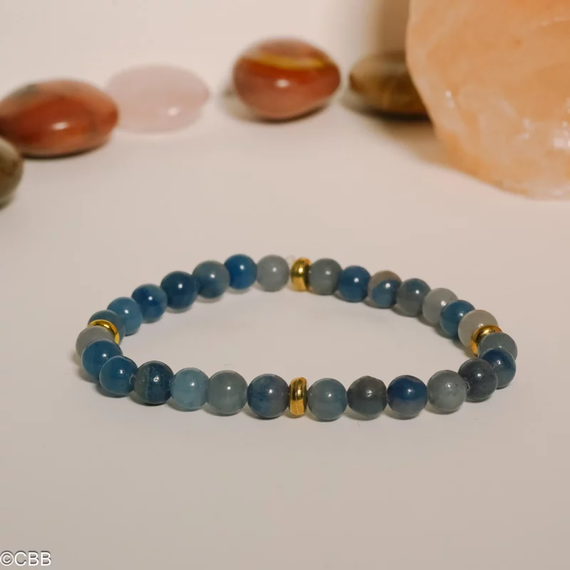 Bracelet Aventurine Bleue 6 mm – Image 2