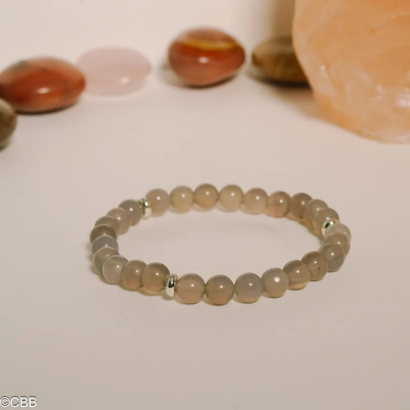 Bracelet Agate Rubanée 6 mm – Image 4