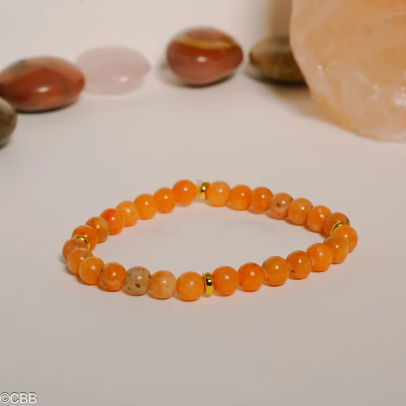 Bracelet Aventurine Orange 6 mm – Image 2
