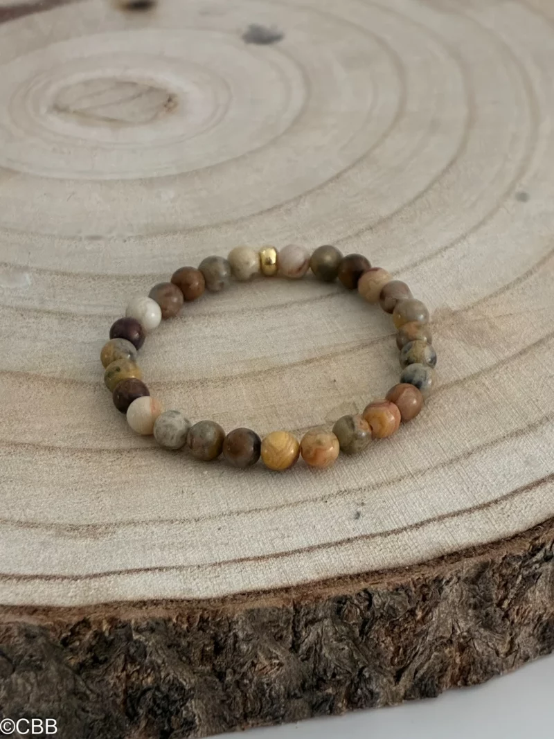 Bracelet Agate Crazy 6 mm