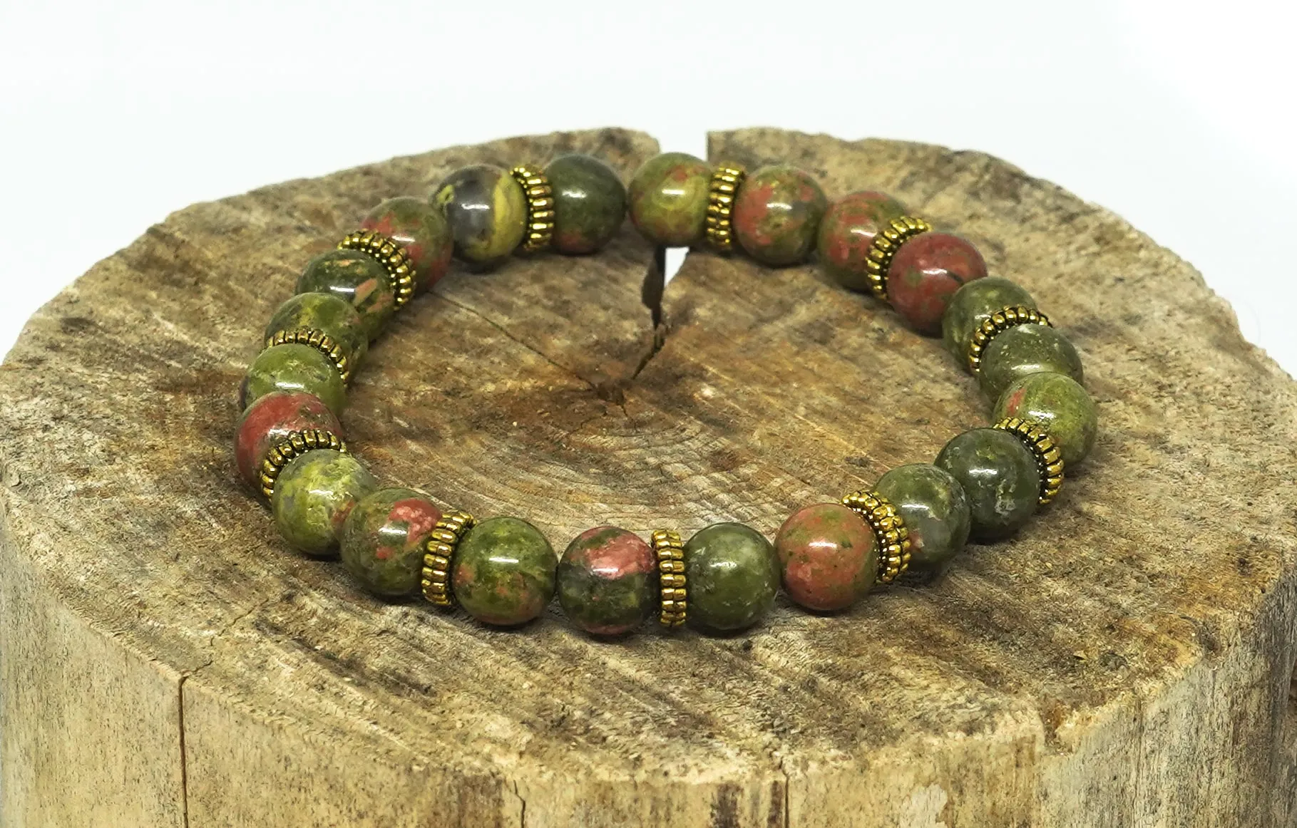 Bracelet en Unakite