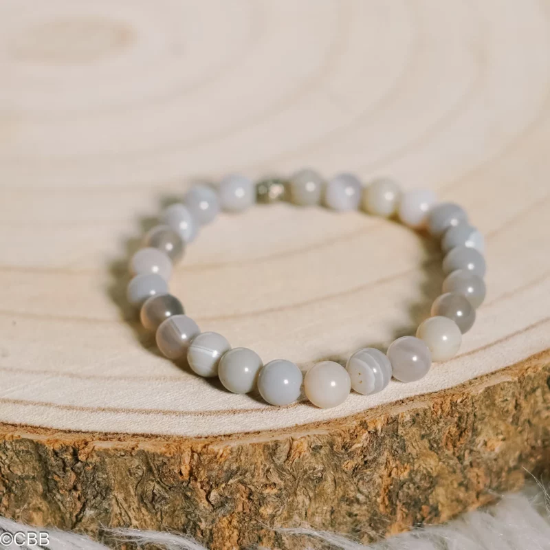 Bracelet Agate Rubanée 8 mm