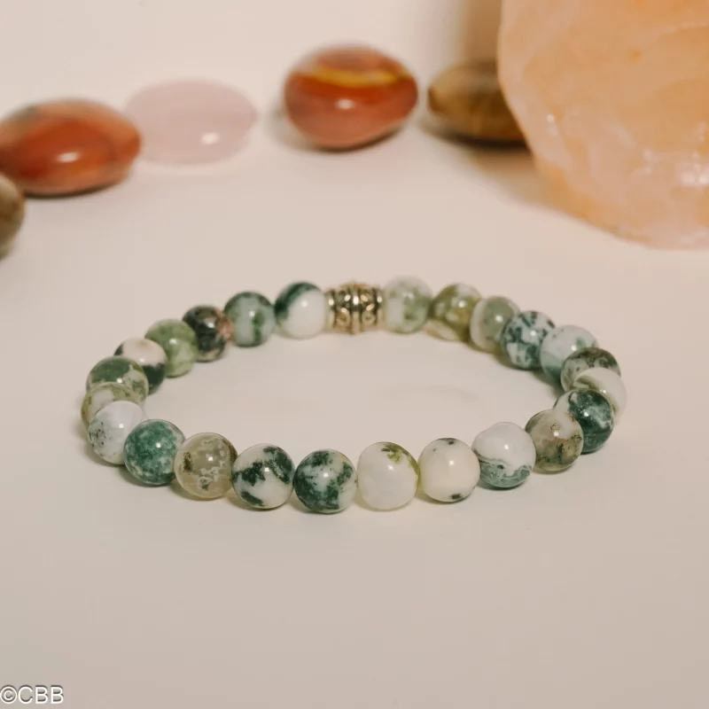 Bracelet Agate Arbre 8 mm – Image 2