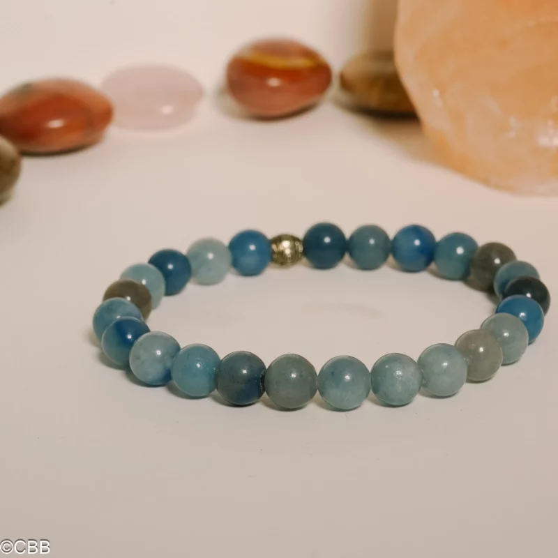 Bracelet Aventurine Bleue 8 mm – Image 2