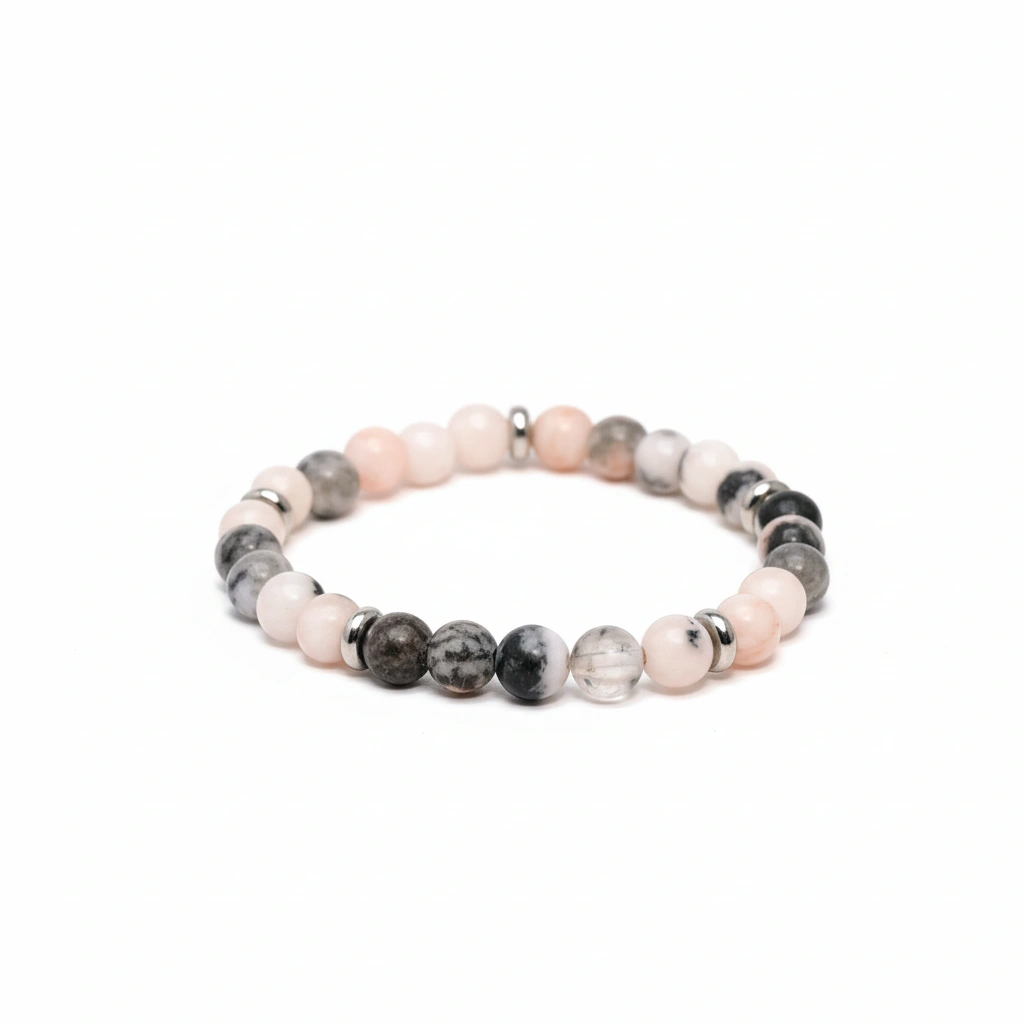 Bracelet Jaspe Rose Zébré 8 mm