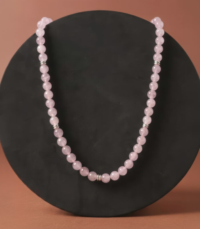 Collier Quartz Rose création uniques